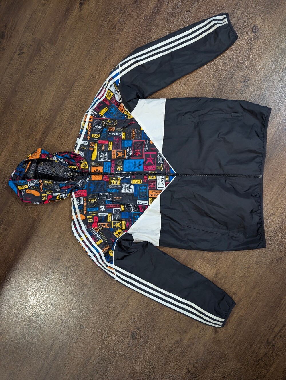 adidas Trefoil Series Woven Windbreaker Jacket Sz M Rare , Read Description